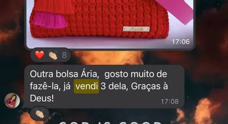 Print WhatsApp — depoimento de aluna